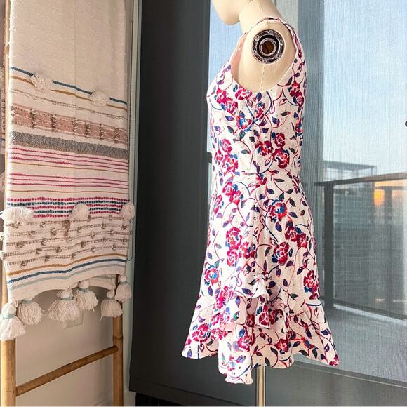 Tanya Taylor White Embroidered Sleeveless Mini Dress Women’s Size 2 - Picture 4 of 10